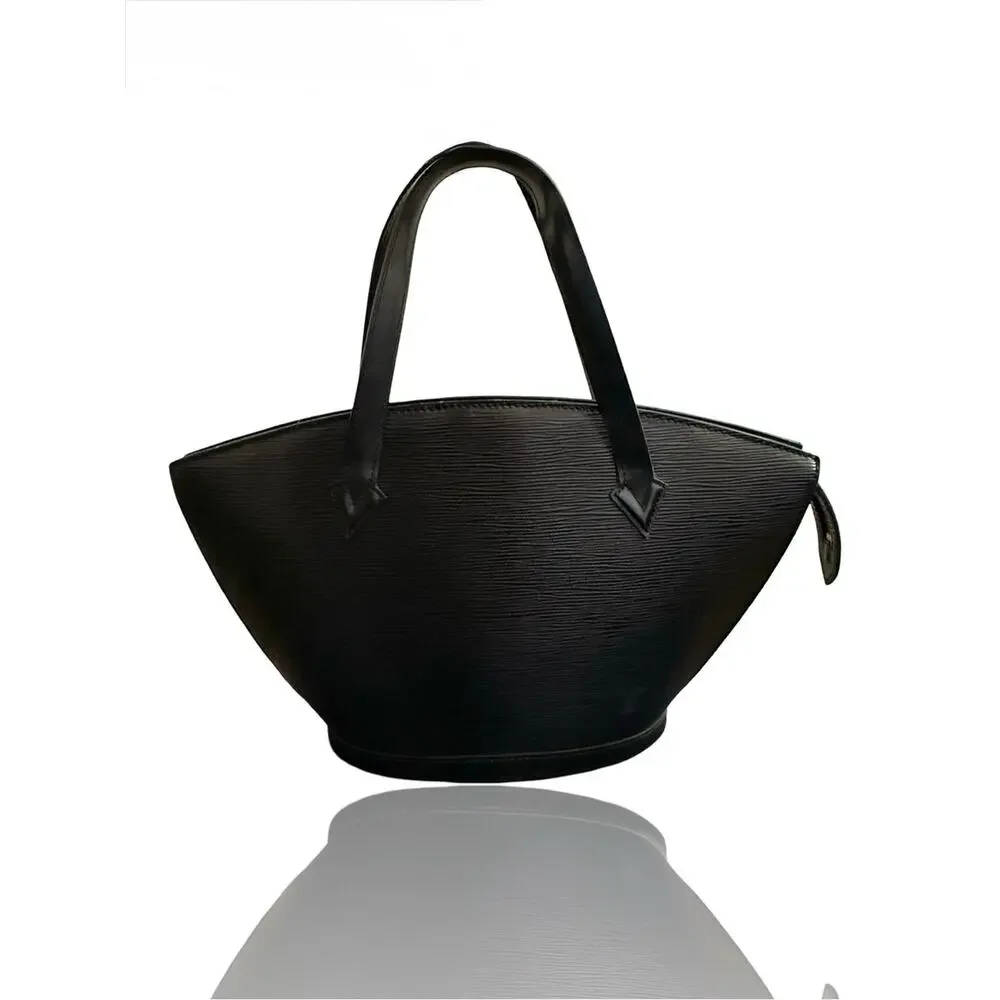 Louis Vuitton Epi Saint Jacques PM Black Epi Leather Tote Bag Vintage Authentic